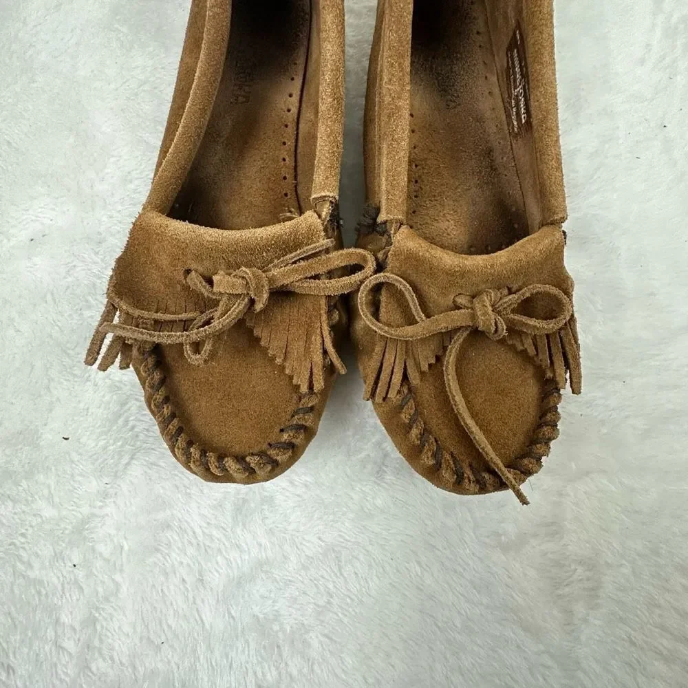 Minnetonka brown suede